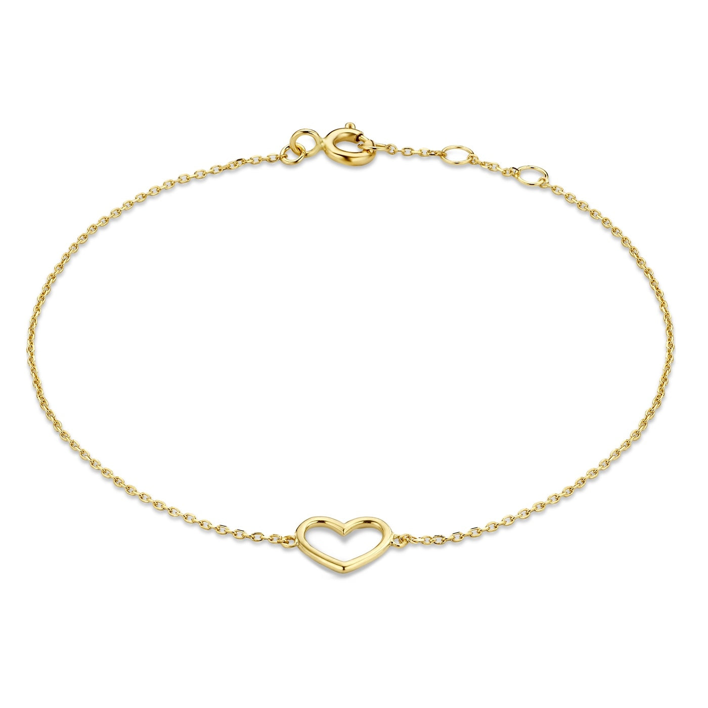 Belleville Amore 14 karaat gouden armband met hartje