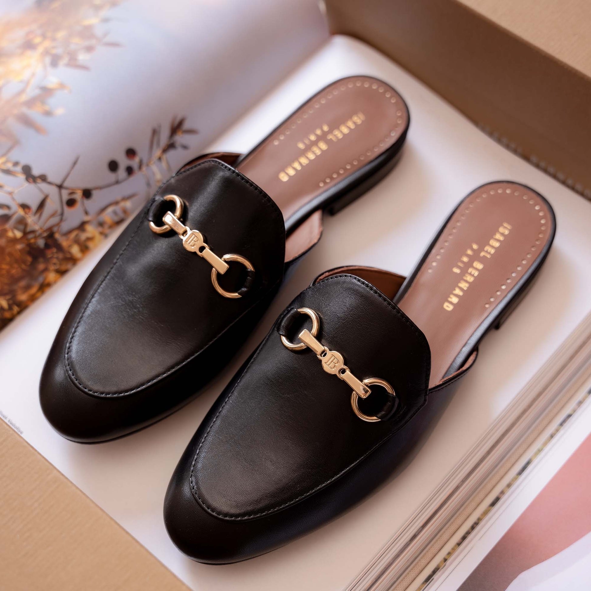 Isabel Bernard Fleur Black Genuine calfskin leather Shoes