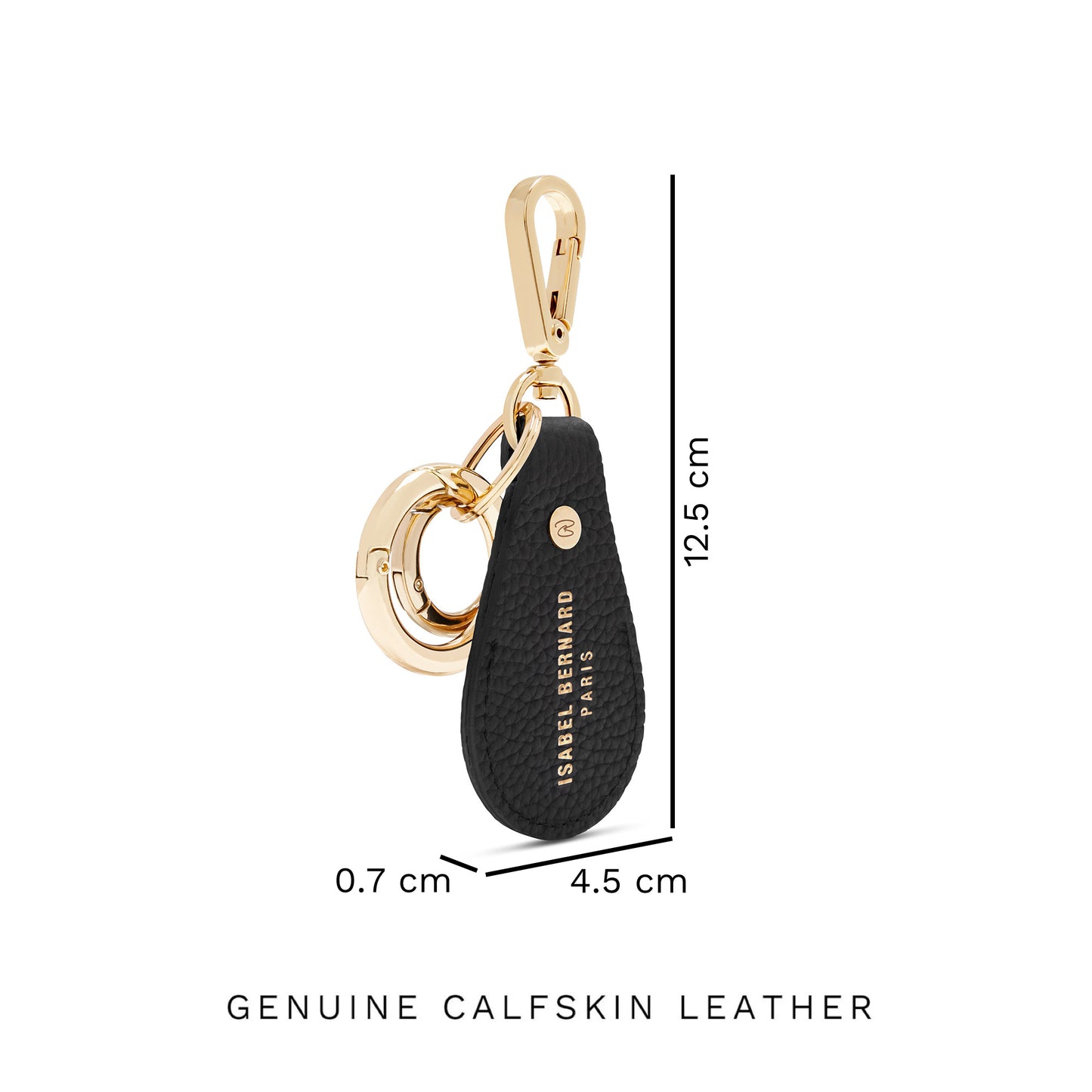 Honoré Filou black Airtag key ring - - Isabel Bernard
