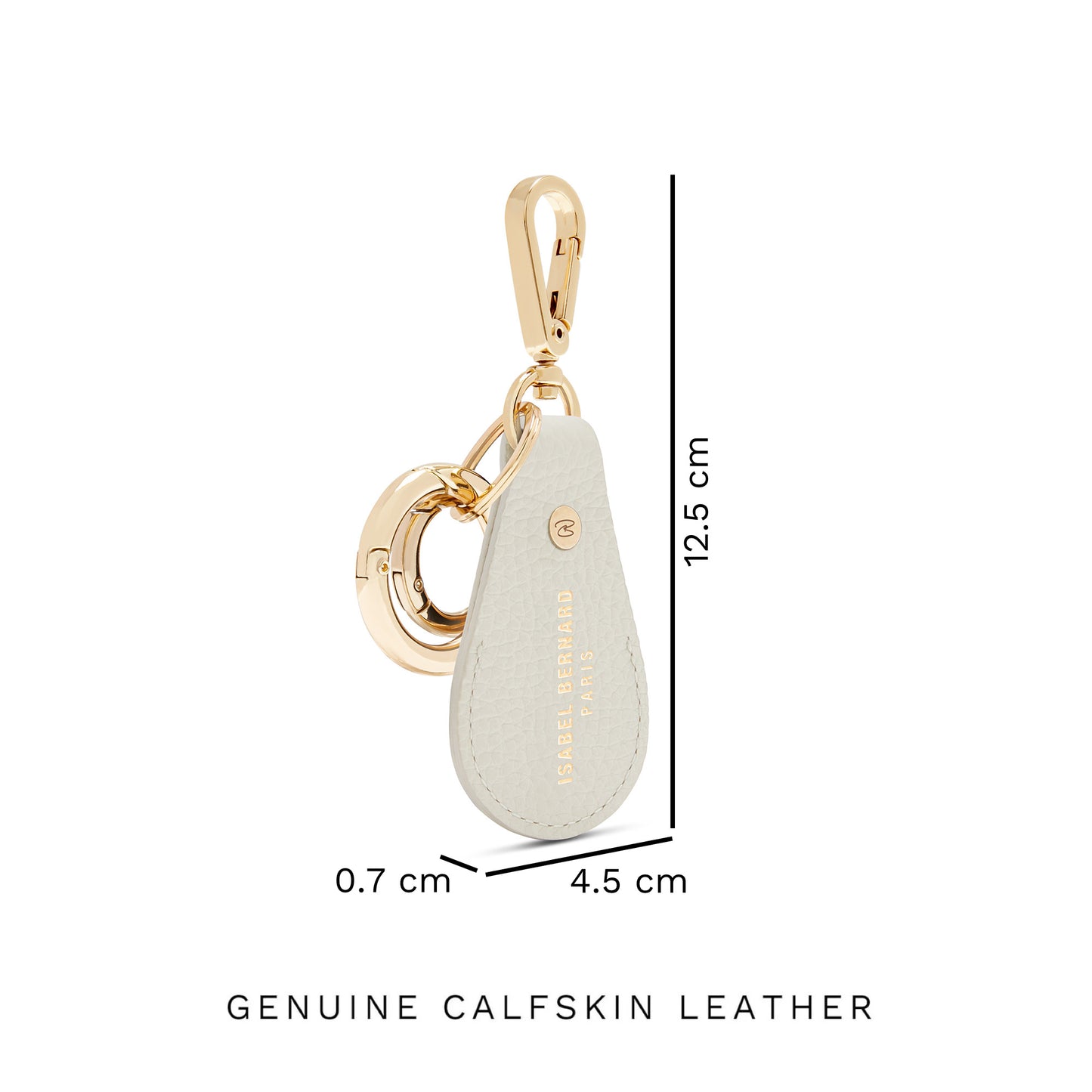 Honoré Filou cream Airtag key ring - - Isabel Bernard