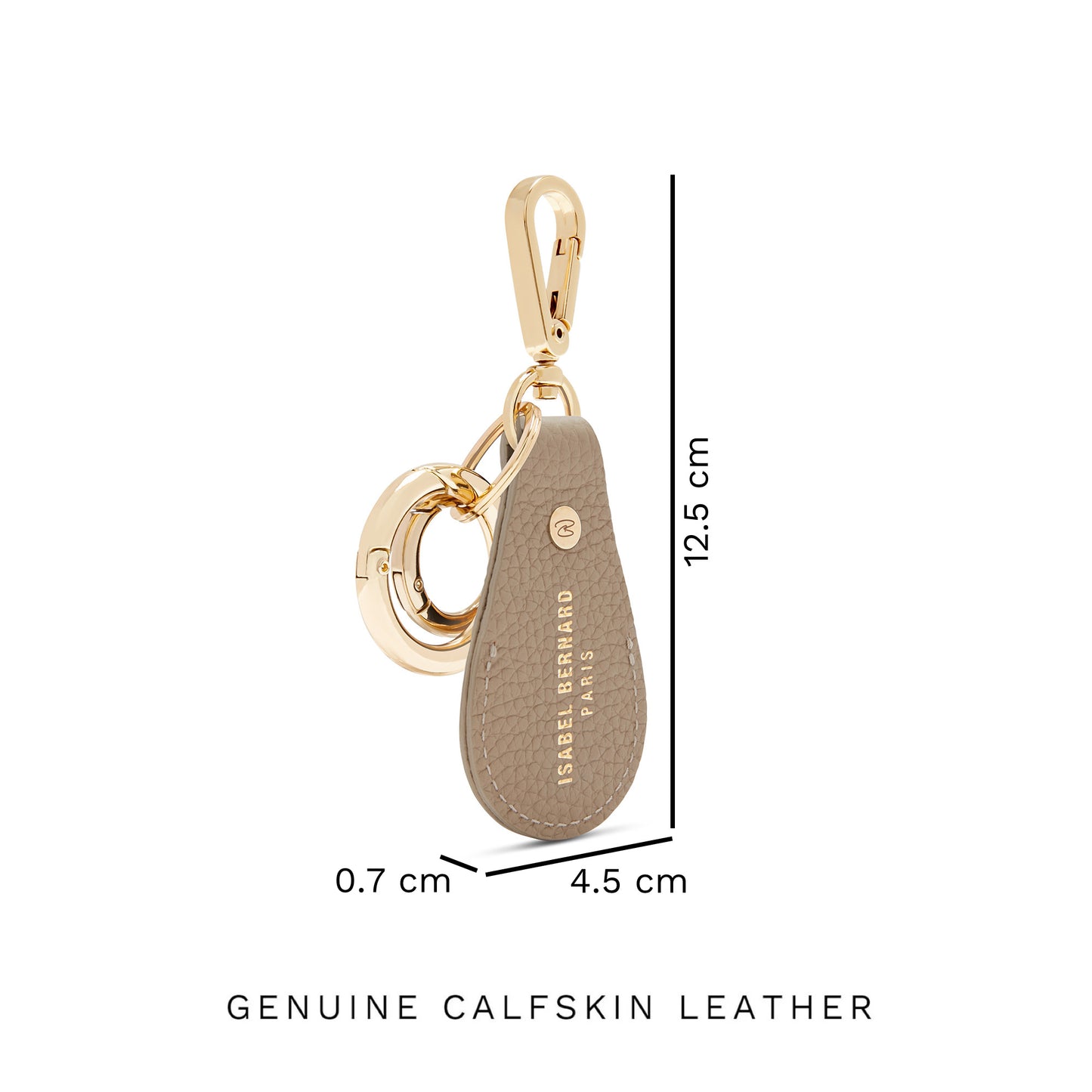Honoré Filou taupe Airtag key ring - - Isabel Bernard