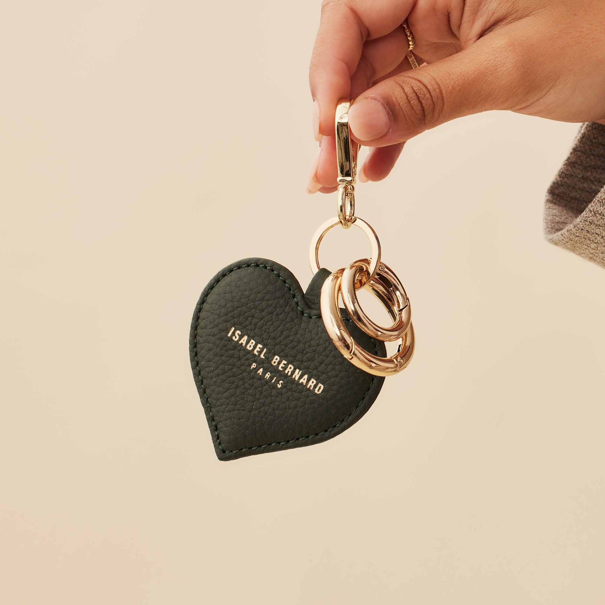 Honoré Faye green heart key ring - - Isabel Bernard