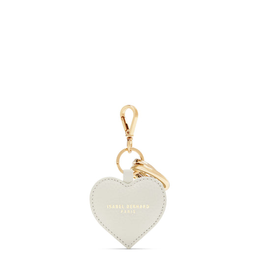 Honoré Faye cream heart key ring - - Isabel Bernard