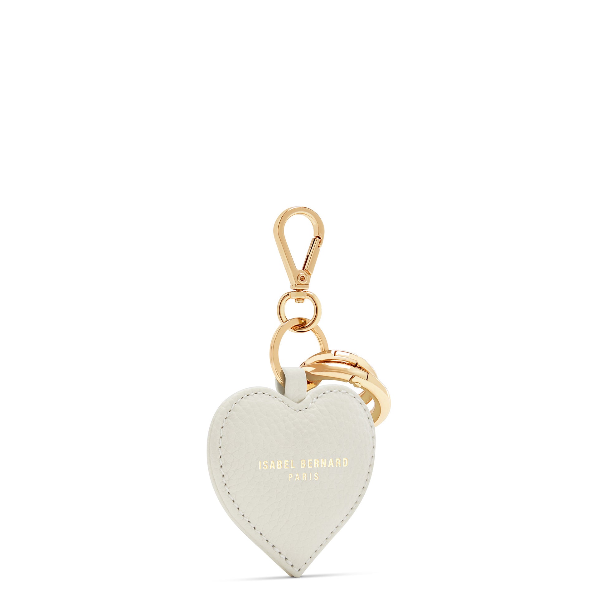 Honoré Faye cream heart key ring - - Isabel Bernard