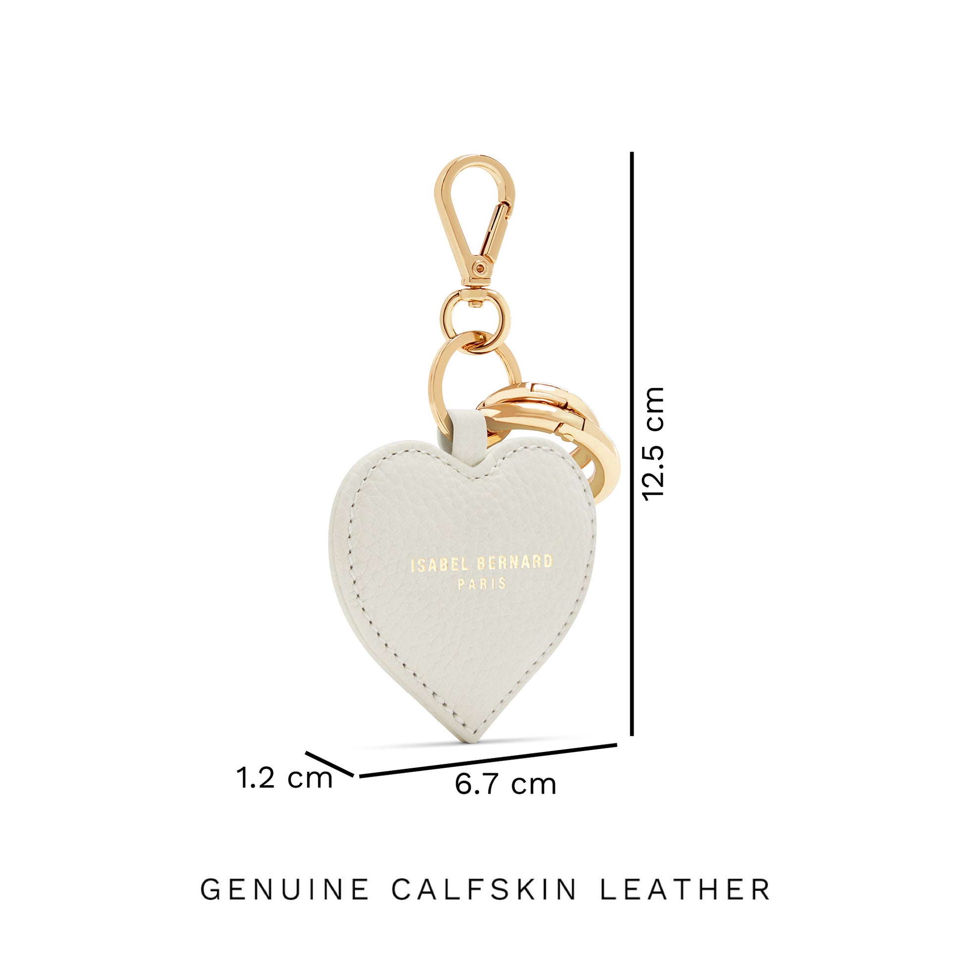 Honoré Faye cream heart key ring - - Isabel Bernard