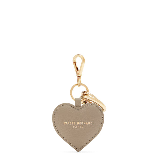 Honoré Faye taupe heart key ring - - Isabel Bernard