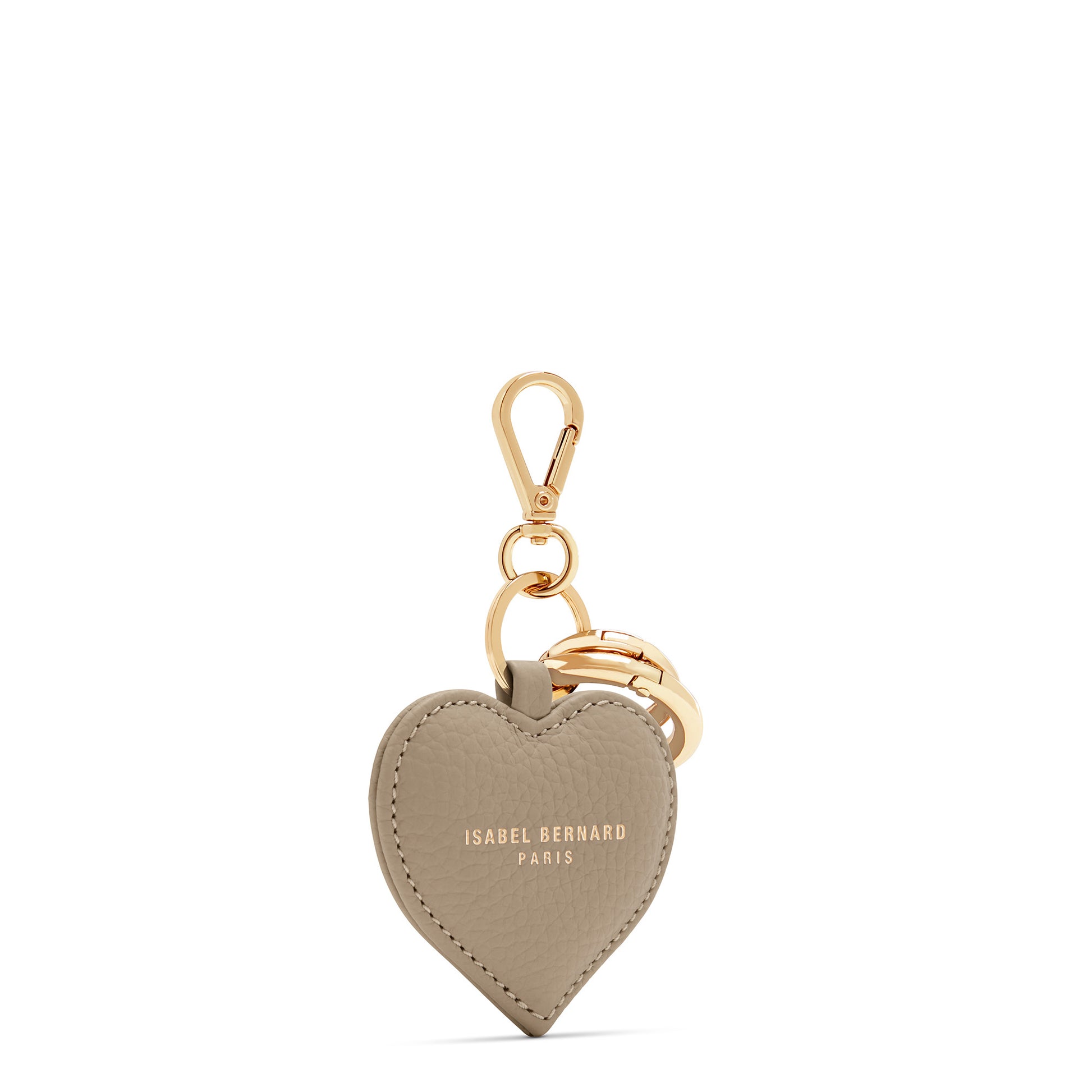 Honoré Faye taupe heart key ring - - Isabel Bernard
