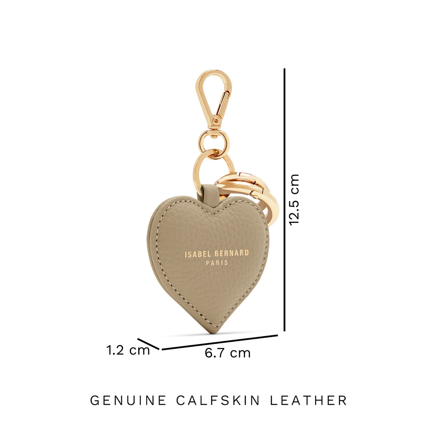 Honoré Faye taupe heart key ring - - Isabel Bernard