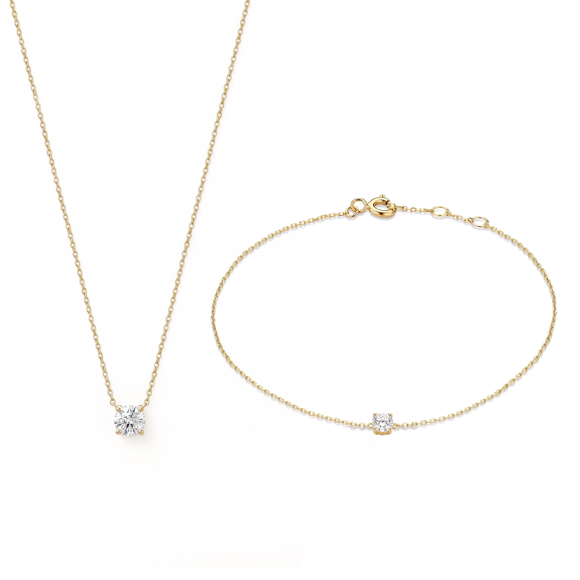 Cadeau d'Isabel 585er Gold Kette & Armband mit Zirkonia - - Isabel Bernard