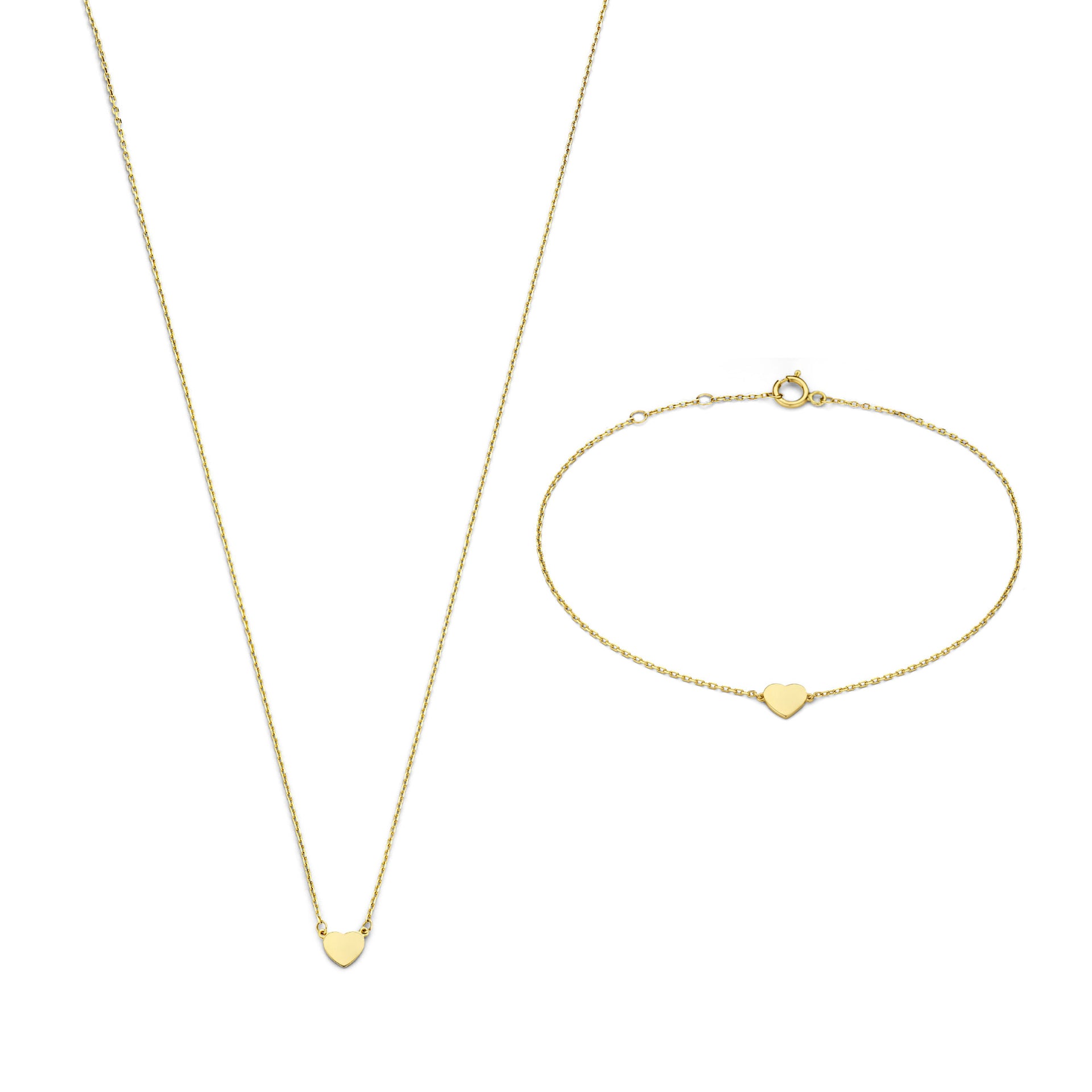 Cadeau d'Isabel 14 karaat gouden ketting en armband giftset
