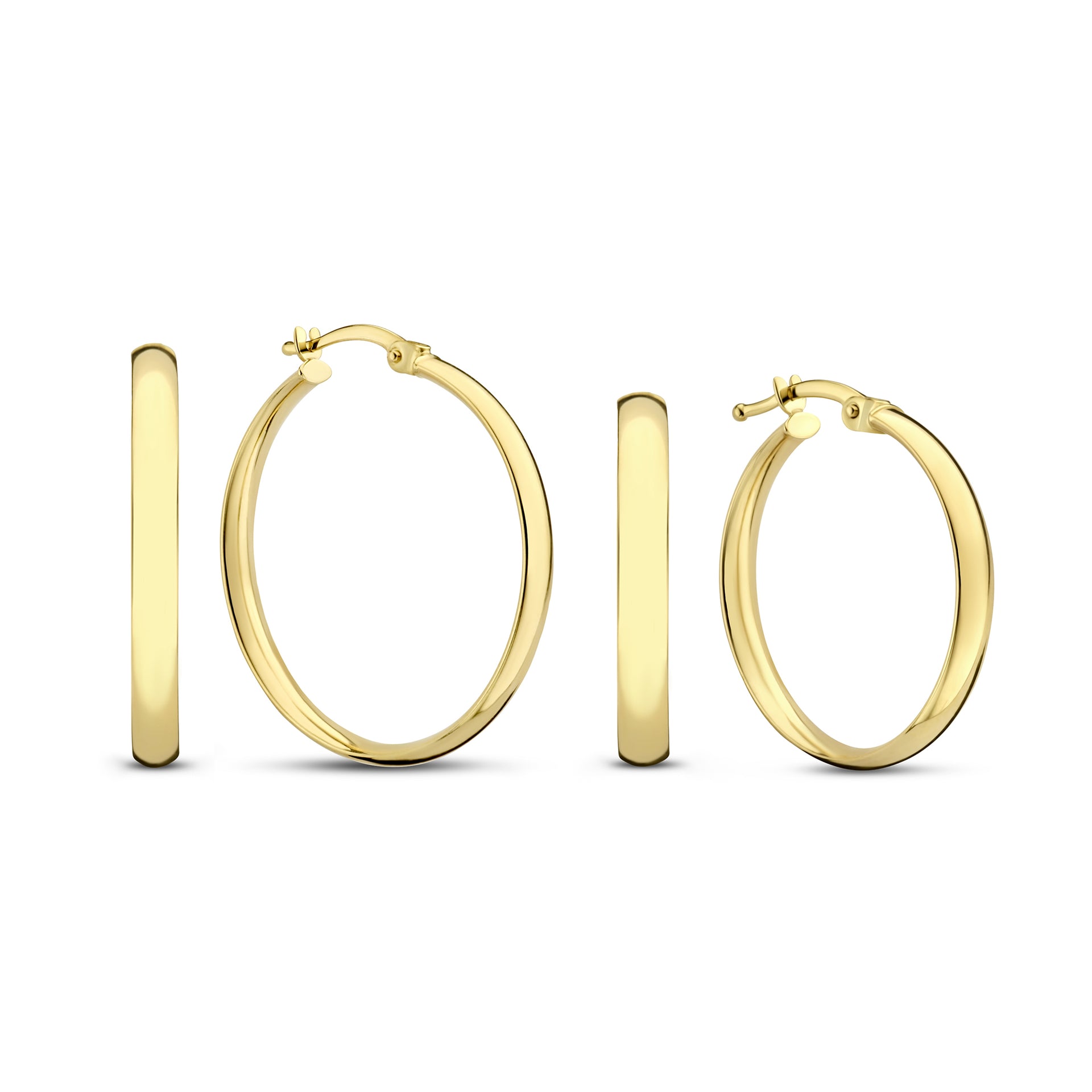 Cadeau d'Isabel 14 karaat gouden oorbellen set