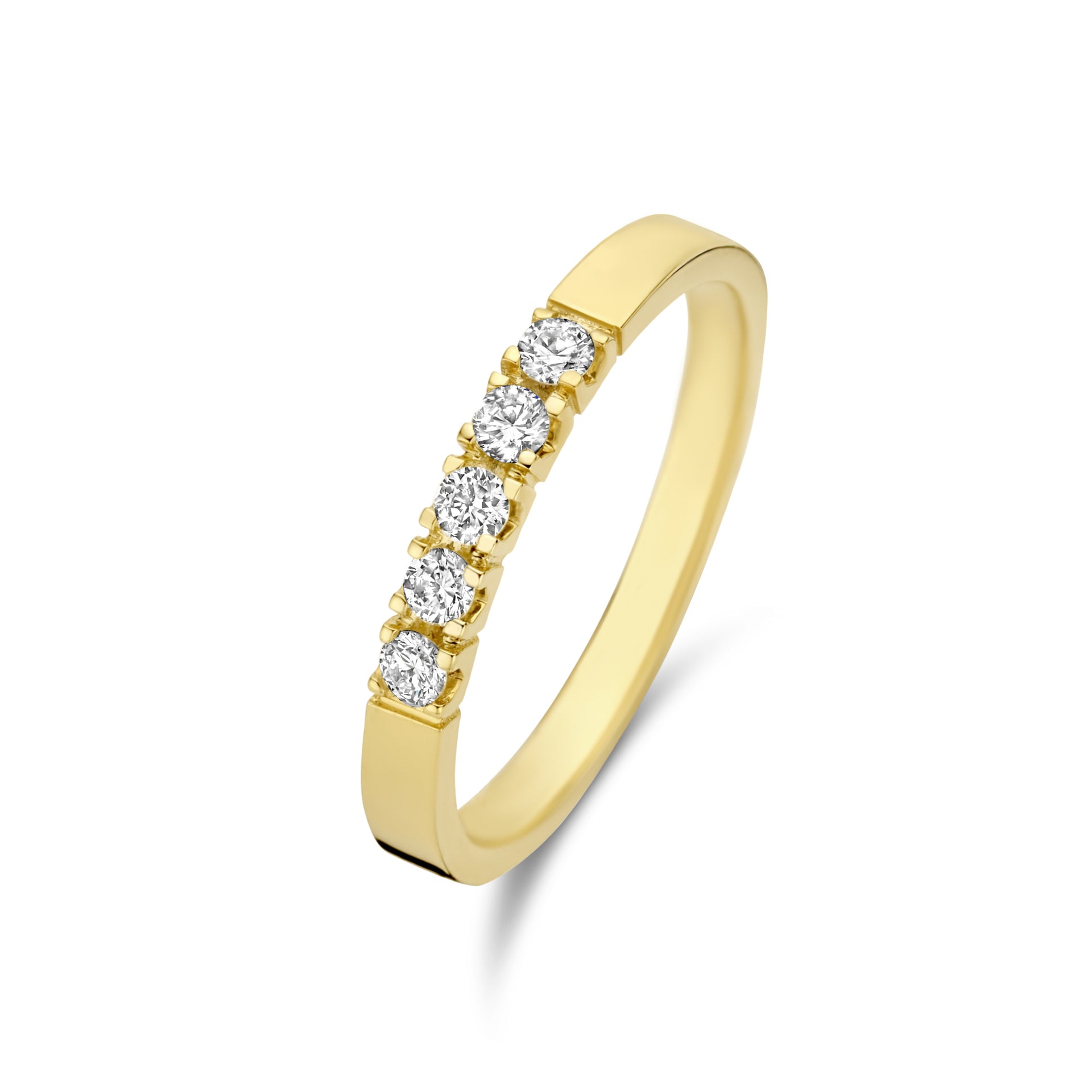 De la Paix Madeline 14 karaat gouden ring met diamant 0.20 karaat