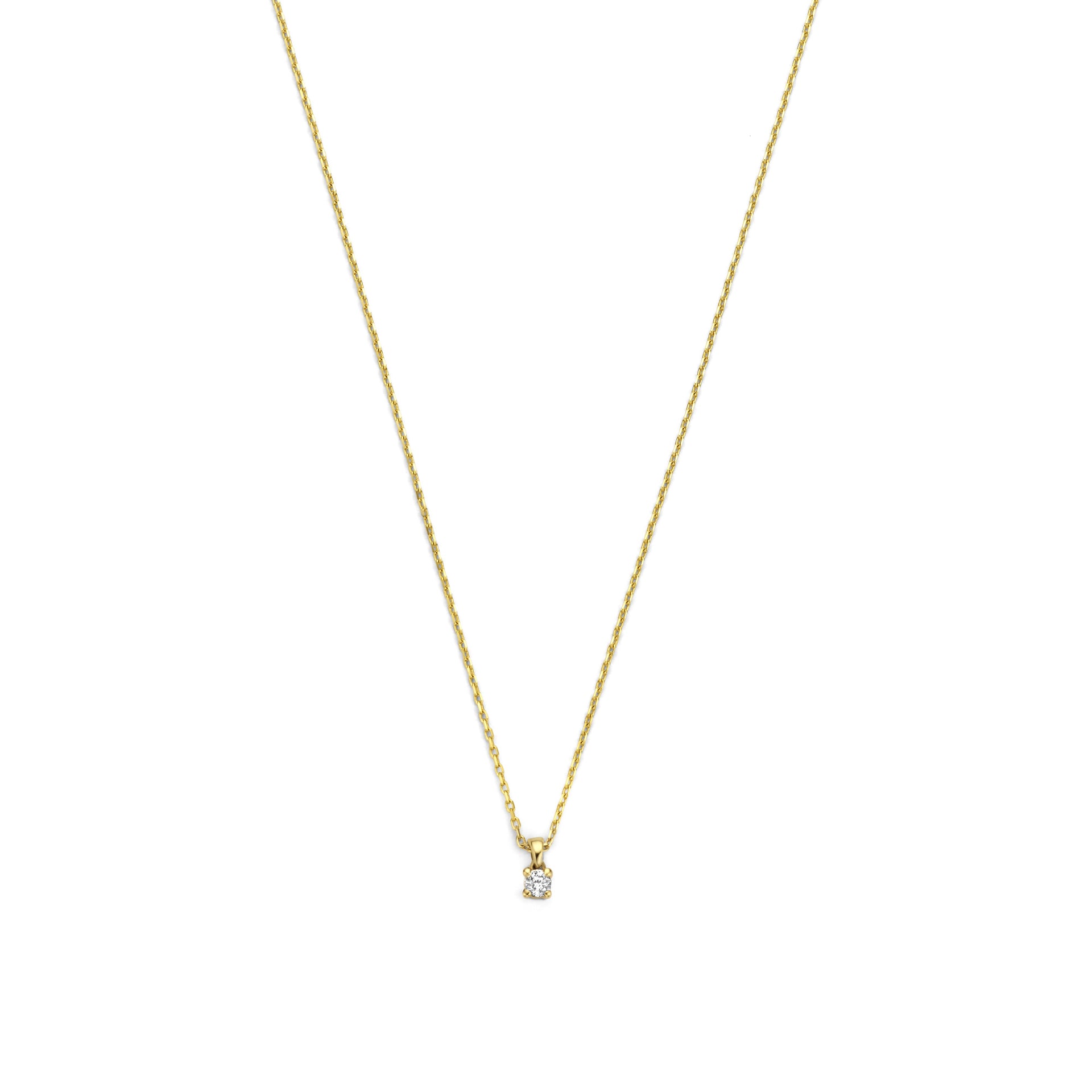 De la Paix Céline 14 karaat gouden ketting met diamant 0.05 karaat
