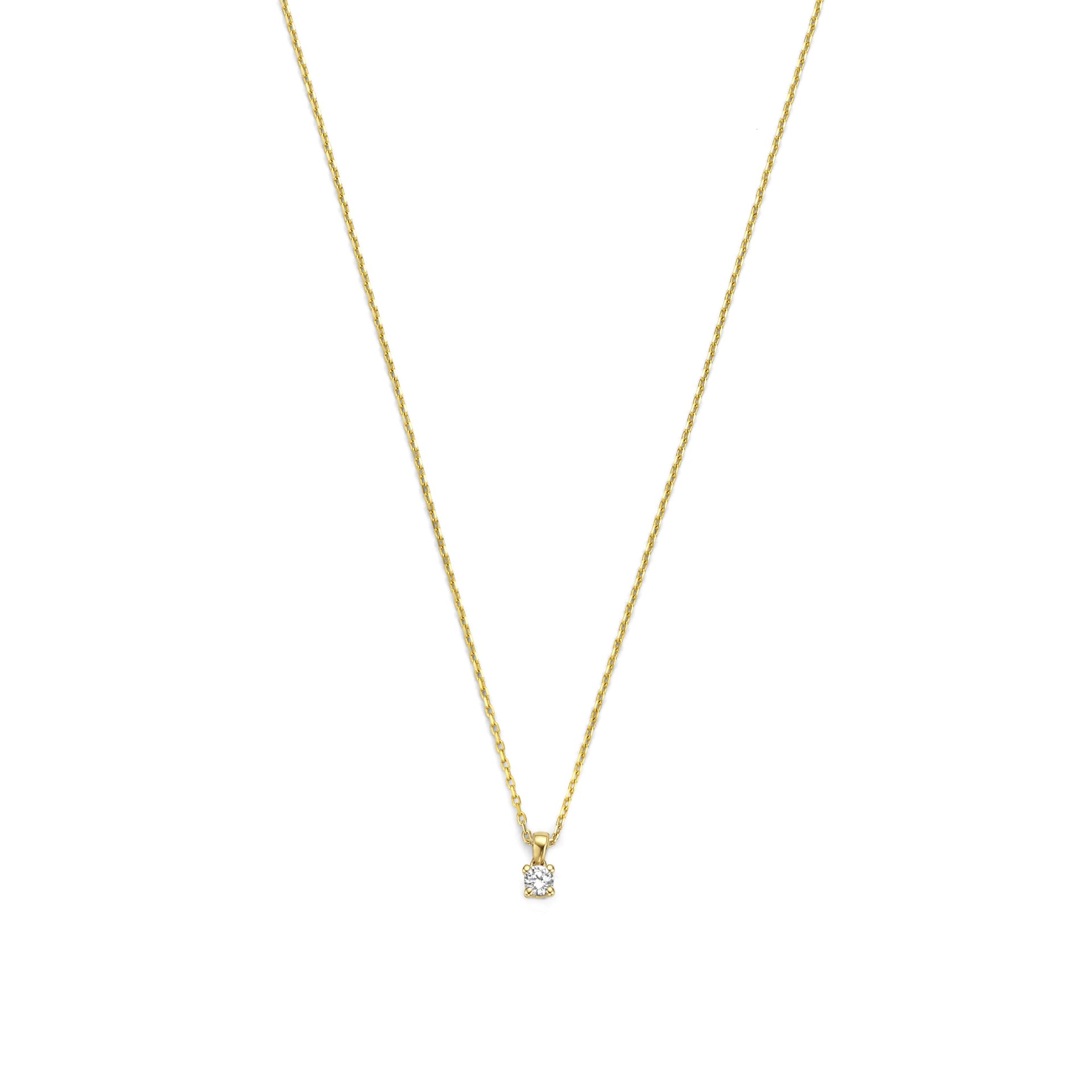 De la Paix Celesse 14 karaat gouden ketting met diamant 0.07 karaat