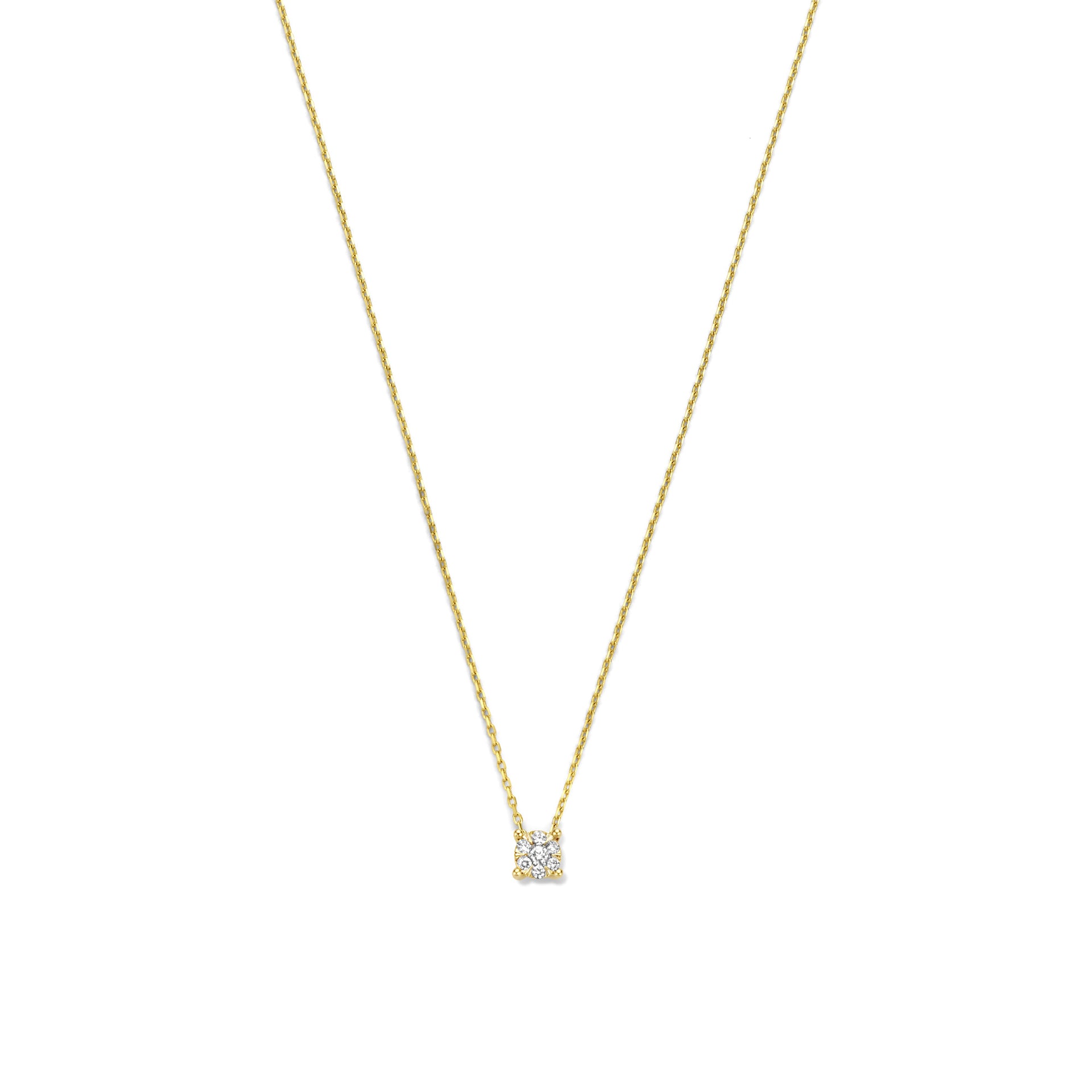 De la Paix Hanaé 14 karaat gouden ketting met diamant 0.08 karaat