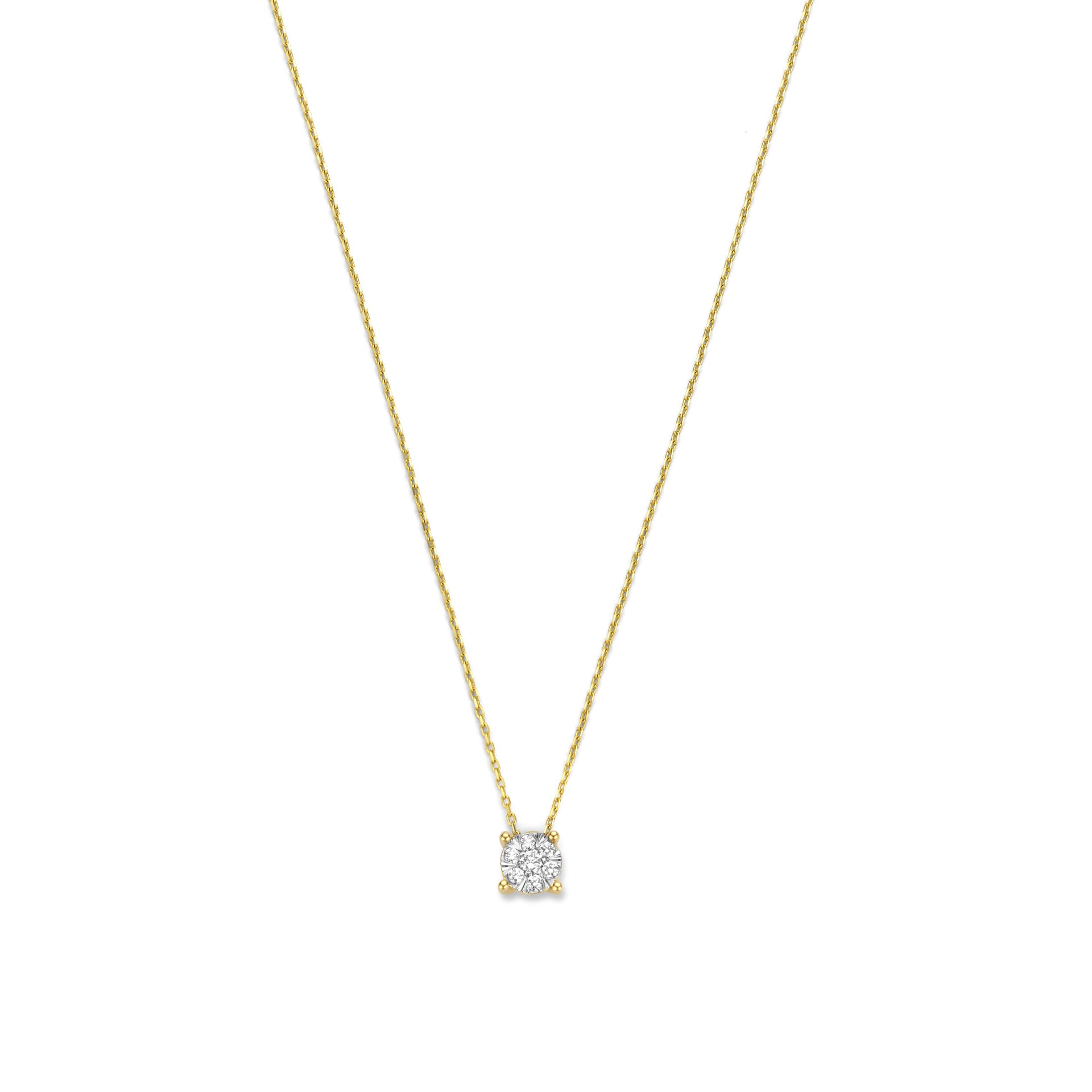 De la Paix Hanaé 14 karaat gouden ketting met diamant 0.14 karaat