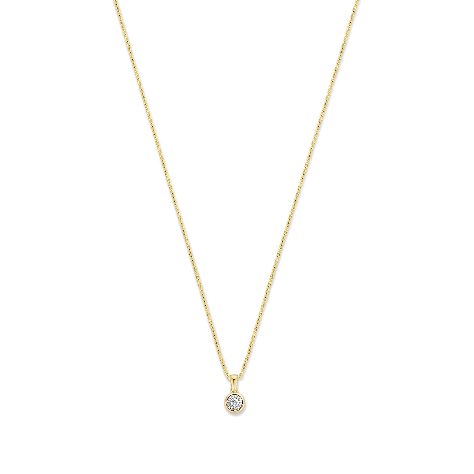 De la Paix Inaya 14 karaat gouden ketting met diamant 0.03 karaat