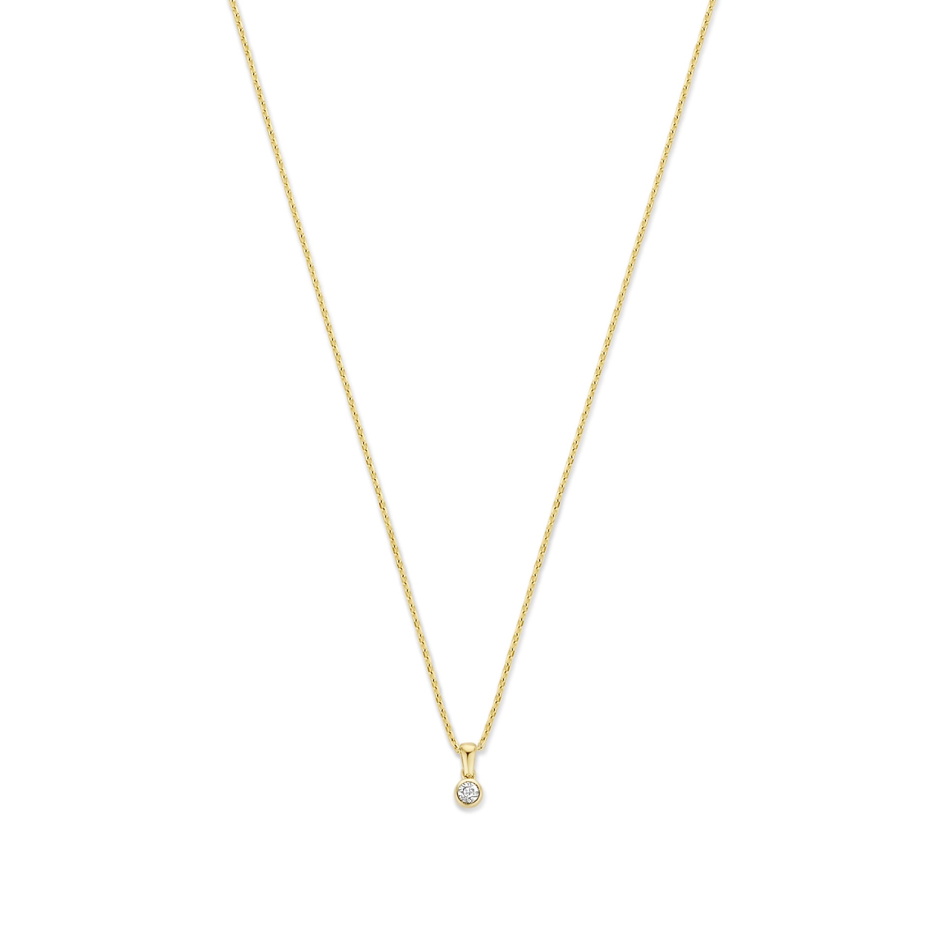 De la Paix Inaya 14 karaat gouden ketting met diamant 0.01 karaat