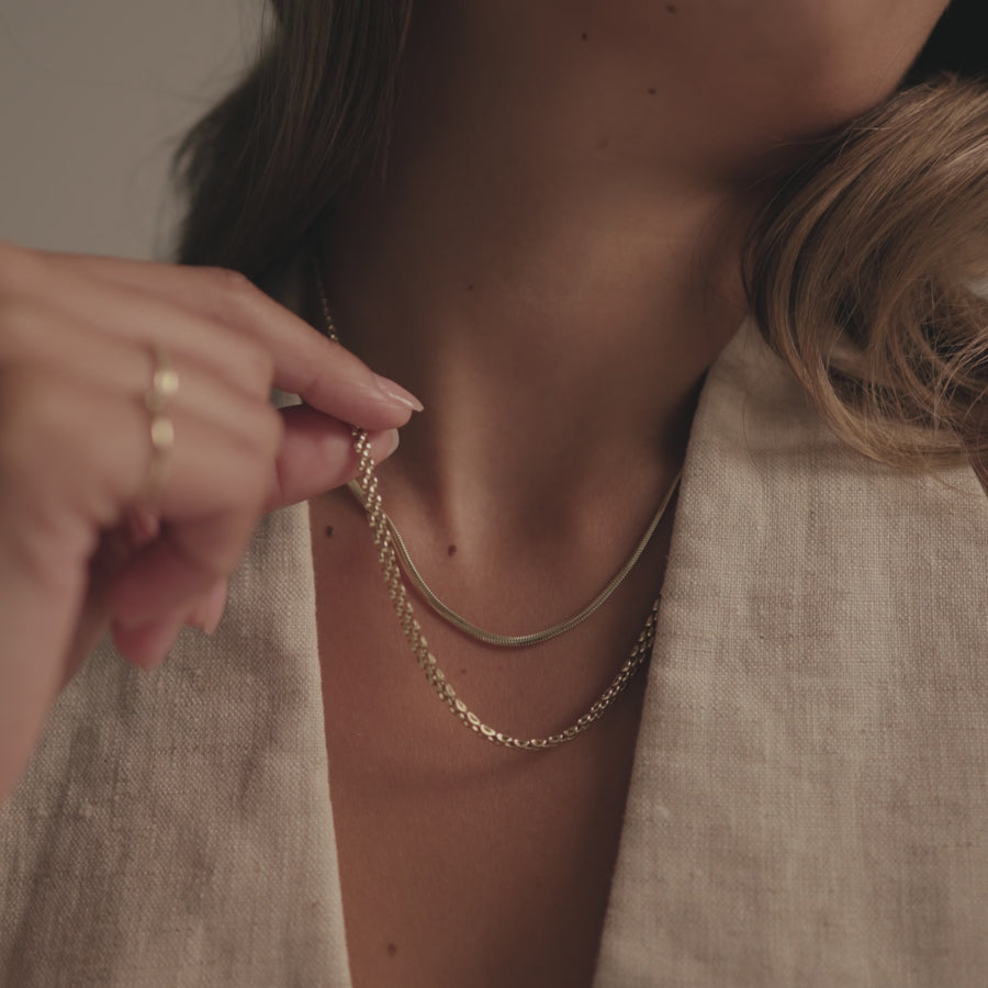 Aidee Rosine 14 karat gold link necklace - - Isabel Bernard