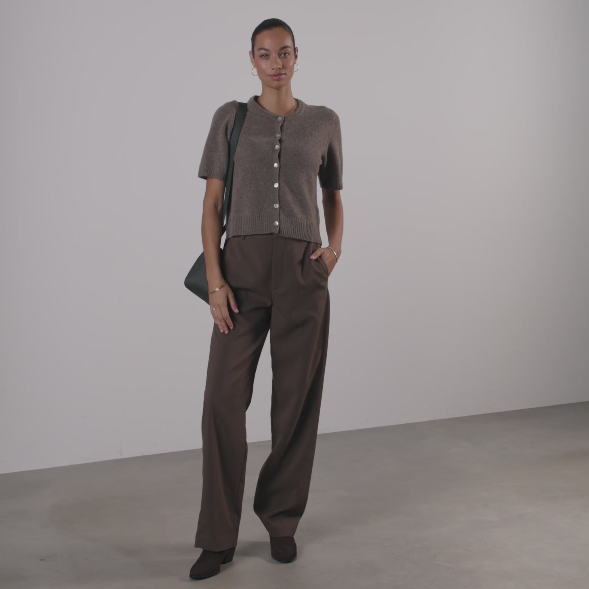 Honoré Eve Dark Green Calfskin Leather handbag - - Isabel Bernard