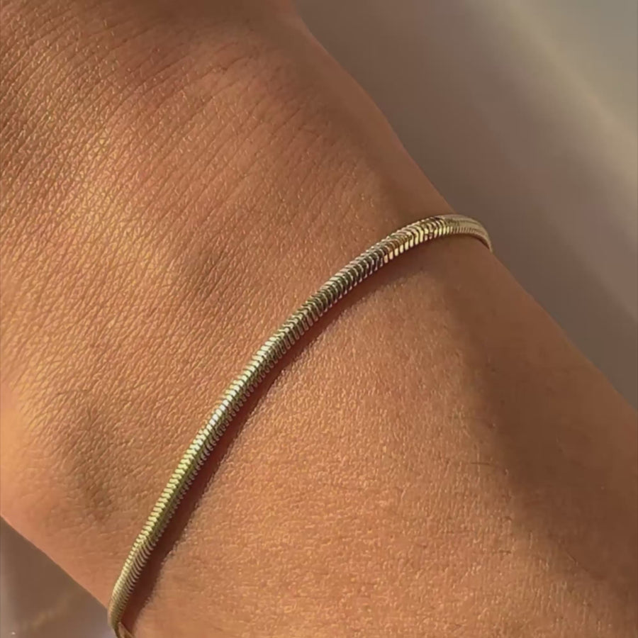 Aidee Leontine 14 Karat Gold Snake Bracelet - - Isabel Bernard