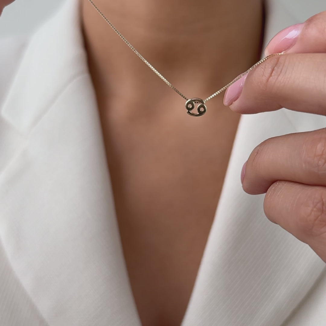 Étoiles d’Or Cancer 14 Carat Gold Venetian Necklace With Horoscope - - Isabel Bernard