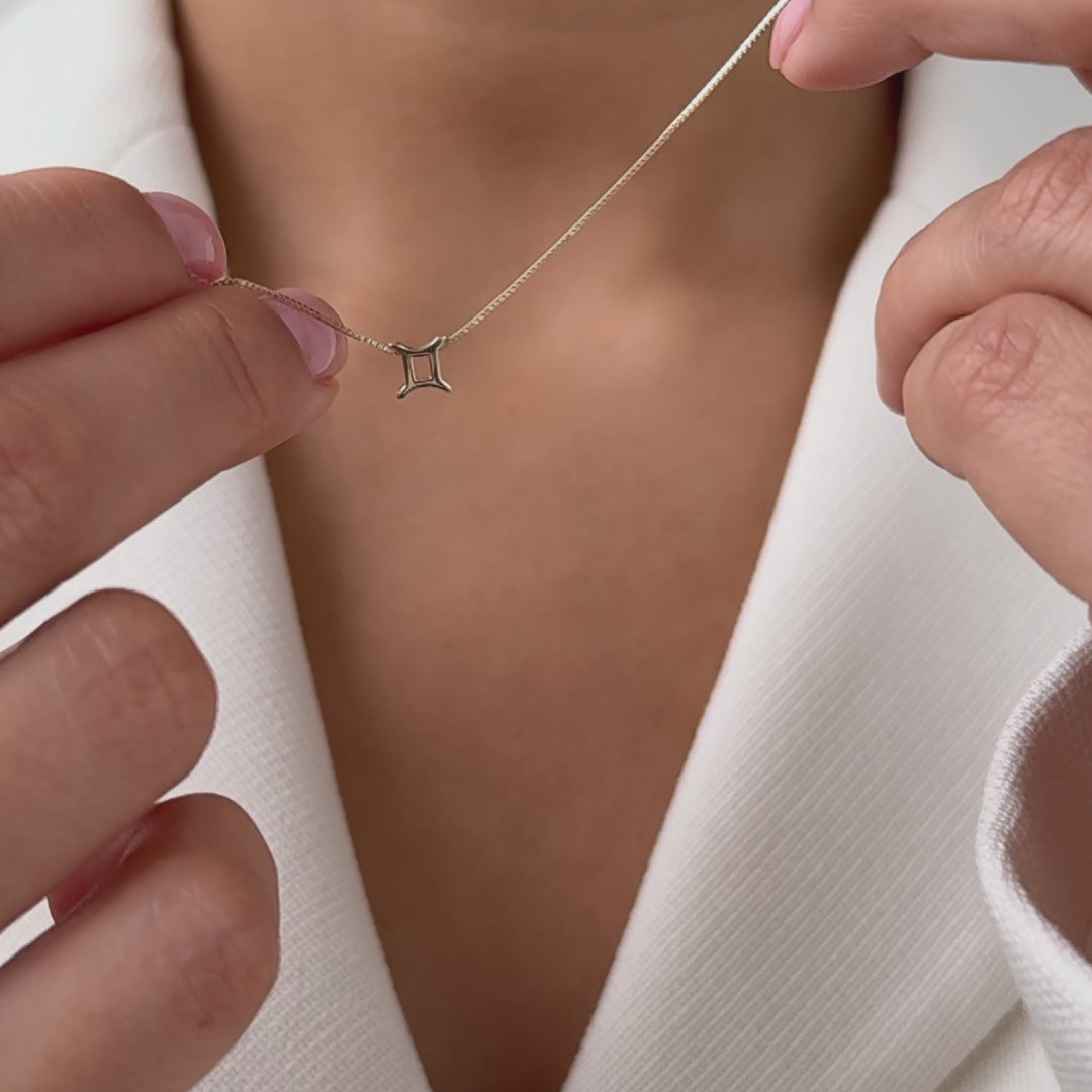 Étoiles d’Or Gemini 14 Carat Gold Venetian Necklace With Horoscope - - Isabel Bernard