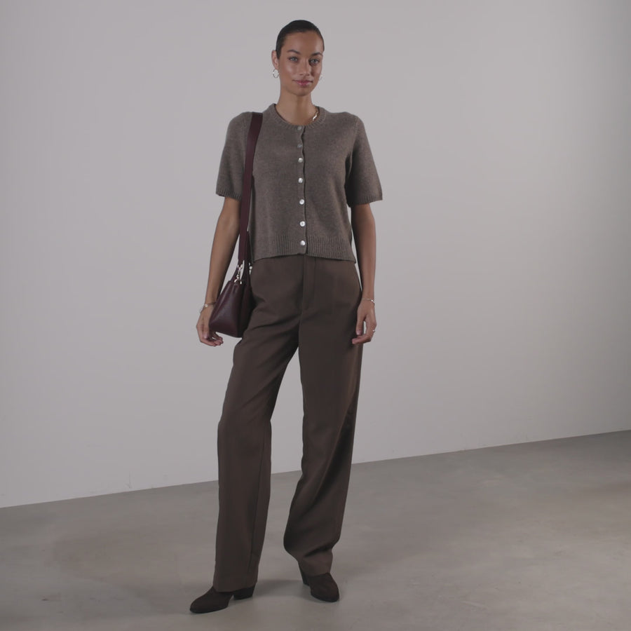 Honoré Eve Burgundy Calfskin Leather handbag - - Isabel Bernard