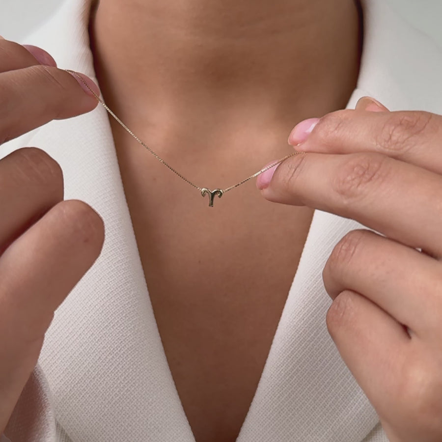 Étoiles d’Or Aries 14 Carat Gold Venetian Necklace With Horoscope - - Isabel Bernard