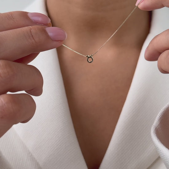 Étoiles d’Or Taurus 14 Carat Gold Venetian Necklace With Horoscope - - Isabel Bernard